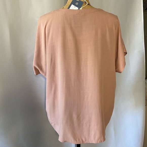 UNIVERSAL THREAD Pink Tie Front Top/Blouse NWT Medium - Picture 4 of 7
